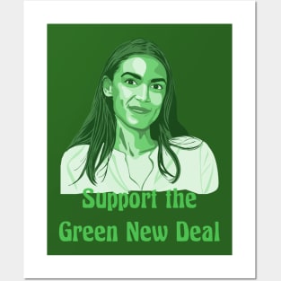 Alexandria Ocasio-Cortez Green New Deal Posters and Art